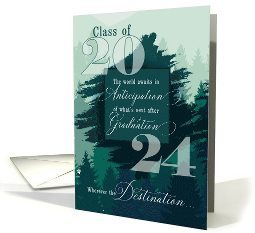 Graduation Class of 2024 Mountain Theme Congratulations card (1564748)