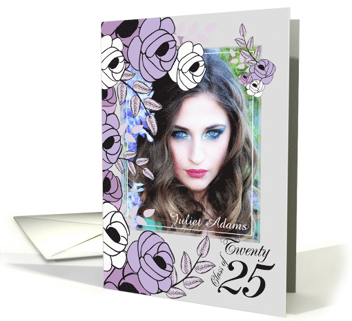 Graduation Commencement Ceremony Lavender Botanical Photo 2025 card