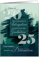 Great Grandson Graduation Class of 2025 Mountain Theme card