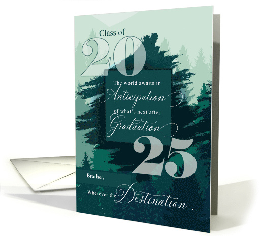 Brother Graduation Class of 2025 Mountain Theme Congratulations card