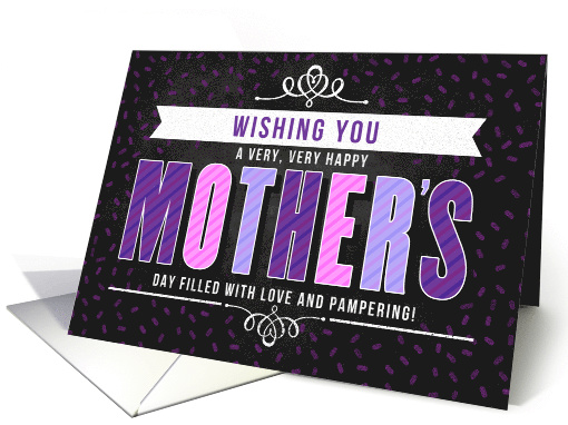 Mother's Day in Purple Typography and Chalkboard Accents card