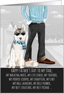 Siberian Husky from the Dog Father’s Day Funny Dog Breed Specific card