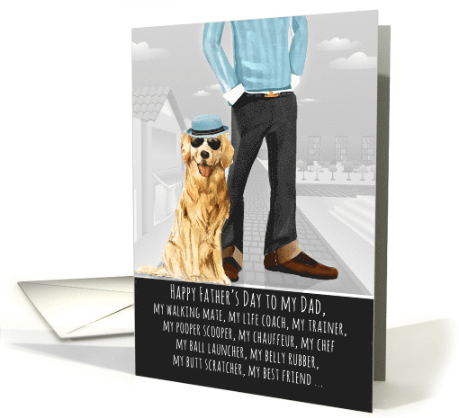 Golden Retreiver from the Pet Father's Day Funny Dog... (1567910)