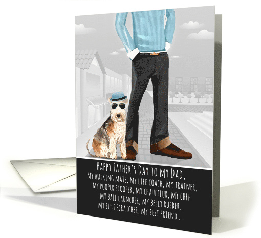 Schnauzer from the Pet Father's Day Funny Dog Breed Specific card