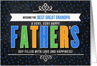 for Great Grandpa on Father&rsquo;s Day Colorful Typography card