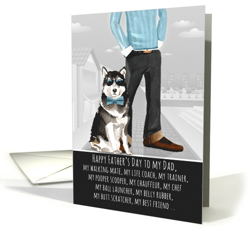 Malamute from the Dog Father's Day Funny Dog Breed Specific card