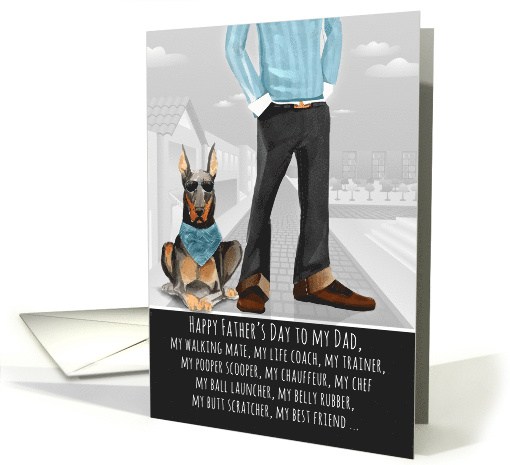 Dobermann from the Dog Father's Day Funny Dog Breed card (1570398)