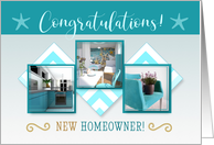 New Homeowner Congratulations Beach Theme in Blue card