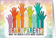 Grandparents Day Colorful Hands Raised card
