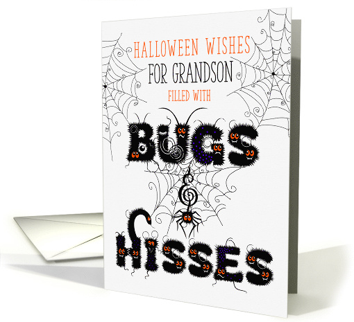 for Grandson Halloween Bugs and Hisses for Young Boy card (1578676)