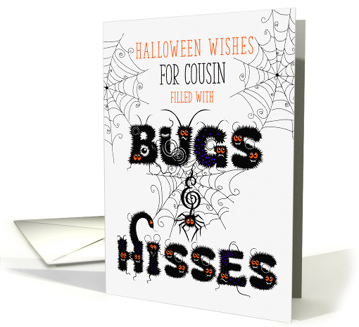 for Young Cousin Halloween Bugs and Hisses Girls or Boys card