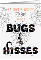 for Young Son Halloween Bugs and Hisses card