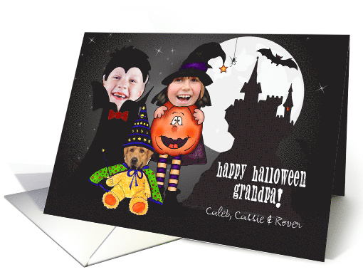 for Grandpa Kids Halloween Costume 3 Photo Custom card (1584672)
