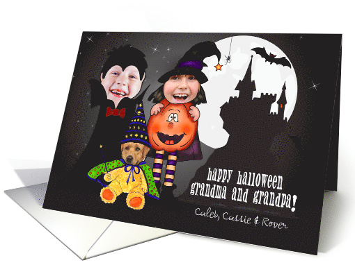 for Grandparents Kids Halloween Costume 3 Photo Custom card (1584674)