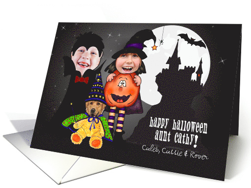 for Aunt Kids Halloween Costume 3 Photo Custom card (1584676)