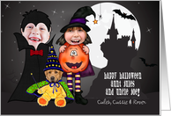 for Aunt and Uncle Kids Halloween Costume 3 Photo Custom card