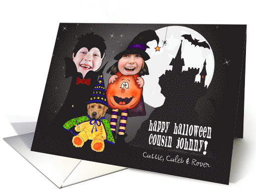 for Cousin Kids Halloween Costume 3 Photo Custom card (1584682)