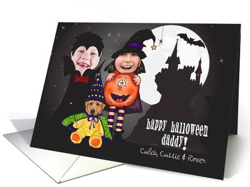 for Daddy Kids Halloween Costume 3 Photo Custom card (1584684)