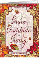 for Godparents Thanksgiving Blessings of Grace card