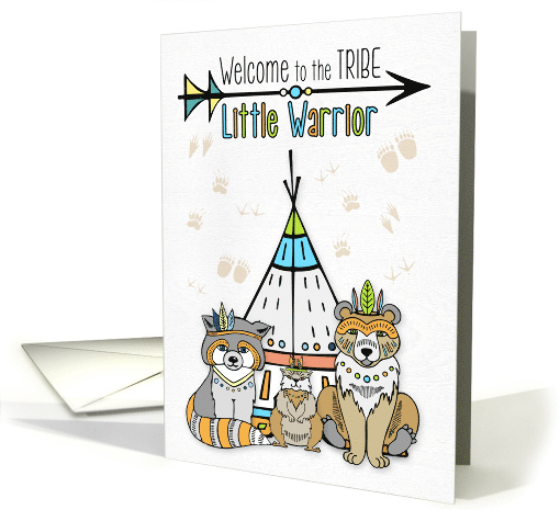 New Baby Welcome to the Tribe Little Warrior card (1593382)