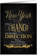 Dormant Clients Customers New Year New Direction Business Name card