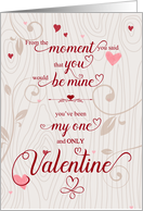 for Him Valentine’s Day Romantic and Tender Botanical Hearts card