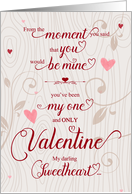 for Sweetheart Valentine’s Day Romantic and Tender Botanical Hearts card