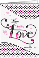 for Niece Sending Love on Valentine’s Day Pink Tiny Hearts card