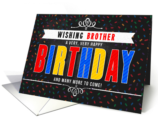 for Brother Colorful Chalkboard Birthday Typography card (1602246)