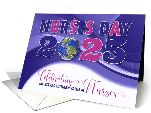 Nurses Day 2025 Purple and Pink World Celebration card (1604760)