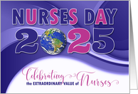 Nurses Day 2025 Purple and Pink World Celebration card