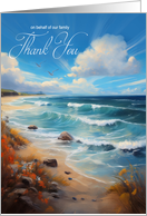 Sympathy Thank You Seagulls and Coastal Painting card