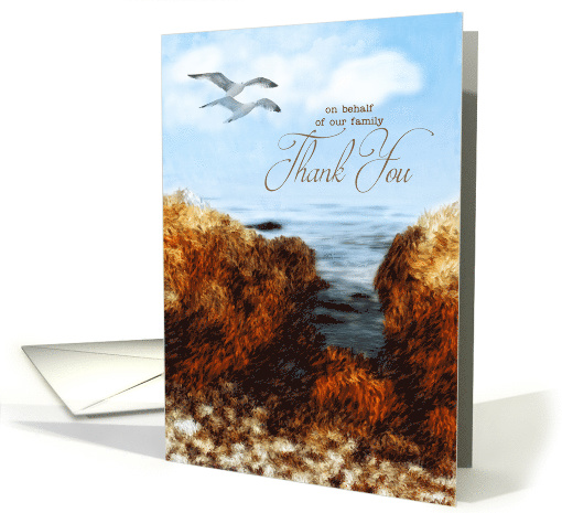 Sympathy Thank You Seagulls and Coastal Painting card (1605288)