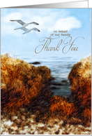 Sympathy Thank You Seagulls and Coastal Painting card