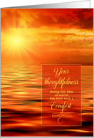 Sympathy Thank You Sunset Ocean View card