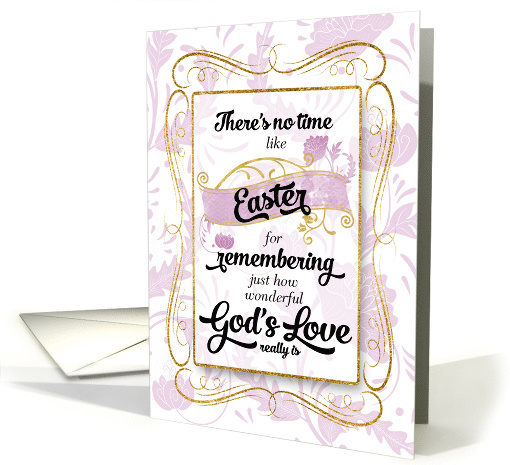 Easter How Wonderful God's Love Really is Lavender and Gold card