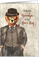 for Grandpa on Grandparents Day Hipster Bear in a Suit card