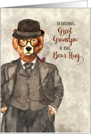 for Great Grandpa on Grandparents Day Cute Hipster Bear card