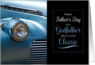 for Godfather on Father’s Day Classic Car in Blue card