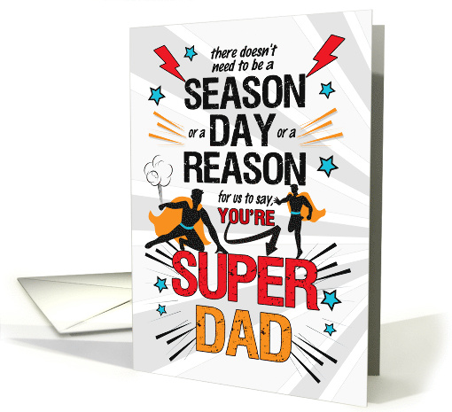 FROM US Super Dad Father's Day Comic Book Theme card (1615760)