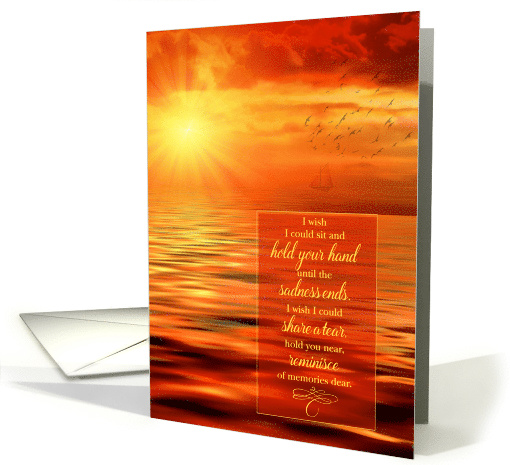 Sympathy Social Distancing Sunset over the Ocean card (1617246)