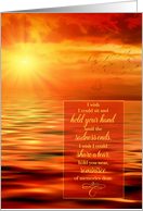 Sympathy Social Distancing Sunset over the Ocean card