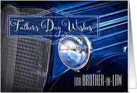 for Brother in Law on Father’s Day in a Classic Car Denim Blue Theme card