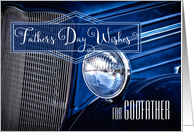 for Godfather on Father’s Day in a Classic Car Denim Blue Theme card