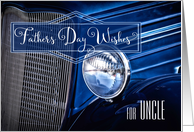 for Uncle on Father’s Day in a Classic Car Denim Blue Theme card