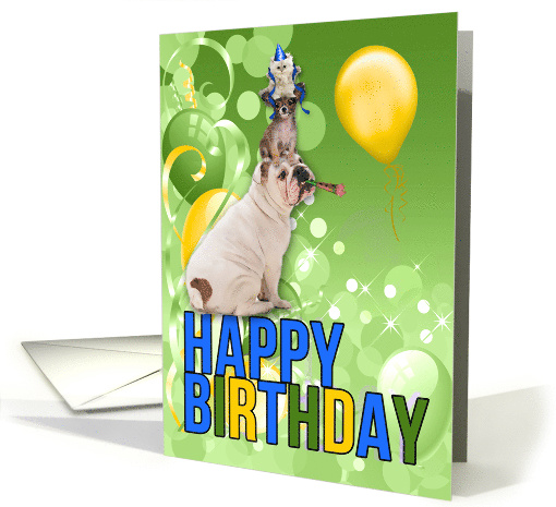 Funny Birthday pets for a Well Balanced Person card (1623922)