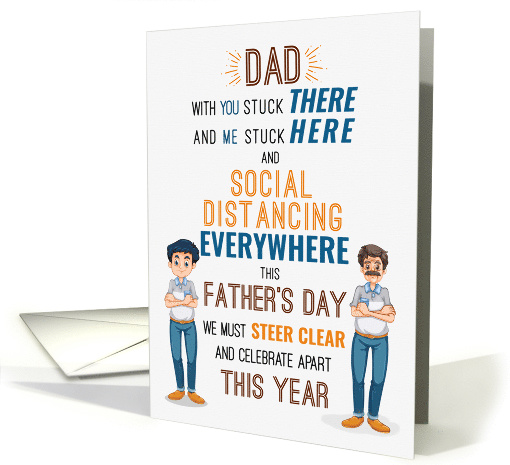 Social Distancing Father's Day Typography card (1625528)
