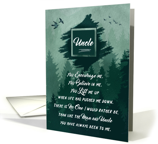 for Uncle's Birthday Forest Green Woodland Theme card (1625722)