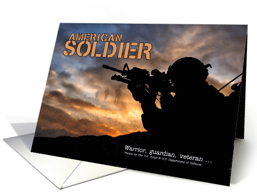 American Soldier Army Veteran Thinking of You card (1626736)