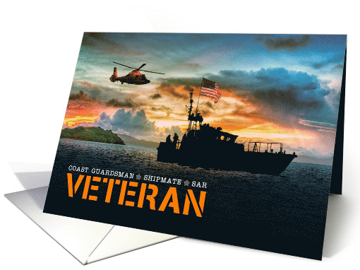 Veterans Day Coast Guardsman Shipmate and Search & Rescue card